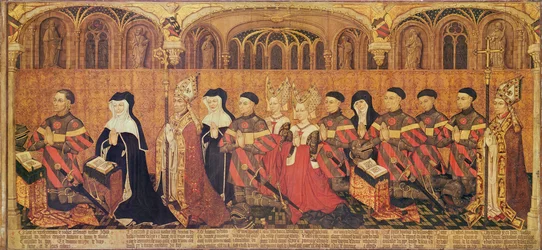 Jean I Jouvenel des Ursins (1360-1431) with his wife, Michelle de Vitry (d.1456) and their family, 1445-49